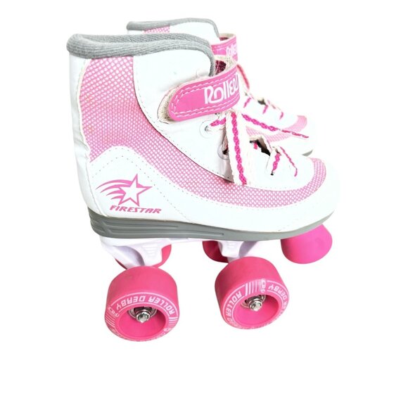 Roller Derby Firestar Girls Roller Skates Size 12 Pink & White - Picture 3 of 6